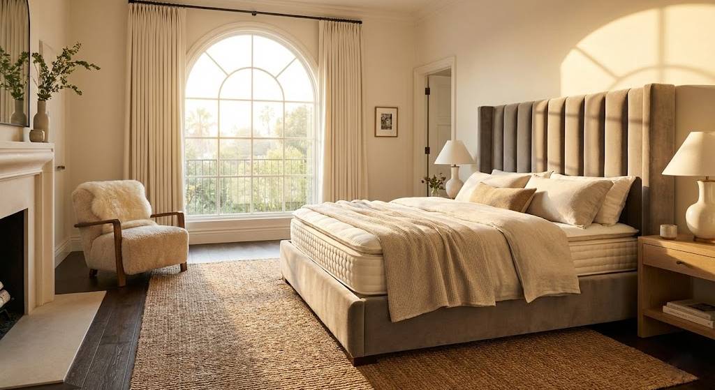 Dormitorio de lujo con colchón personalizado Zaragoza